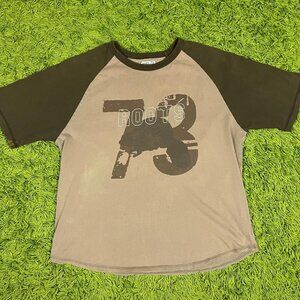 Vintage Roots Cut & Sew Two Tone Y2K Graphic T-shirt Color